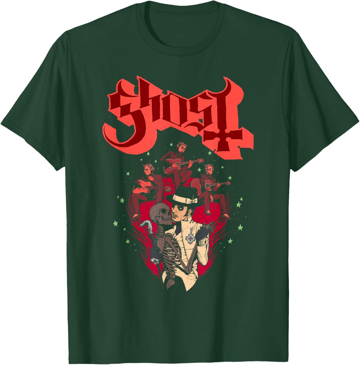 Ghost – Skeleton Bandstand T-Shirt - T-Shirt | Forest