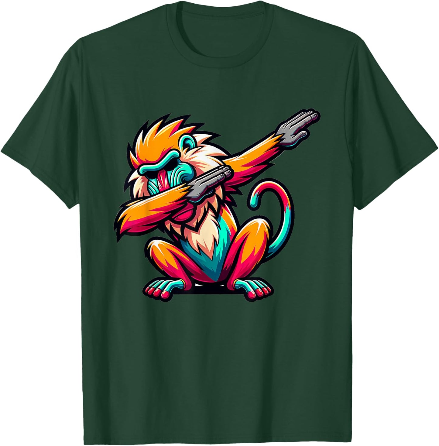 Dabbing Baboon T-Shirt - T-Shirt | Forest