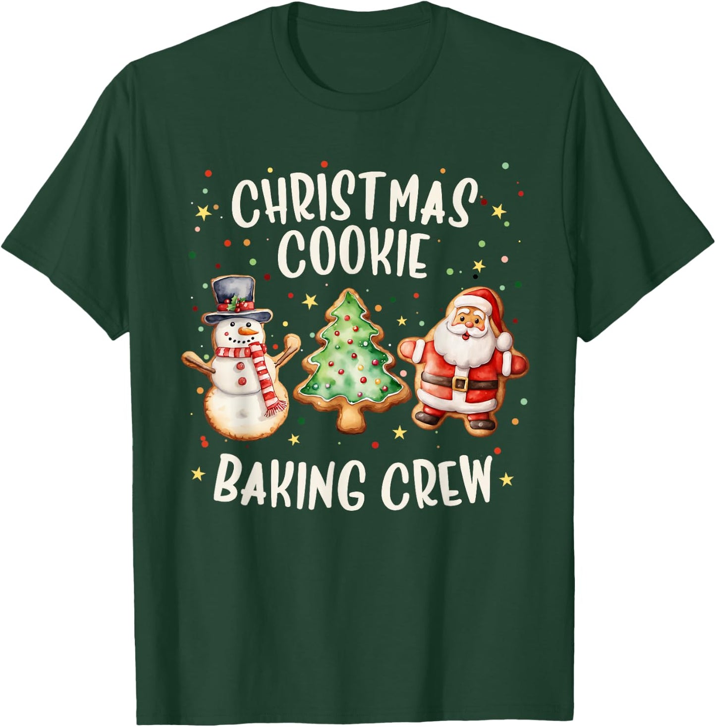 Gingerbread Team Kids Toddler Christmas Cookie Baking Crew T-Shirt - T-Shirt | Forest