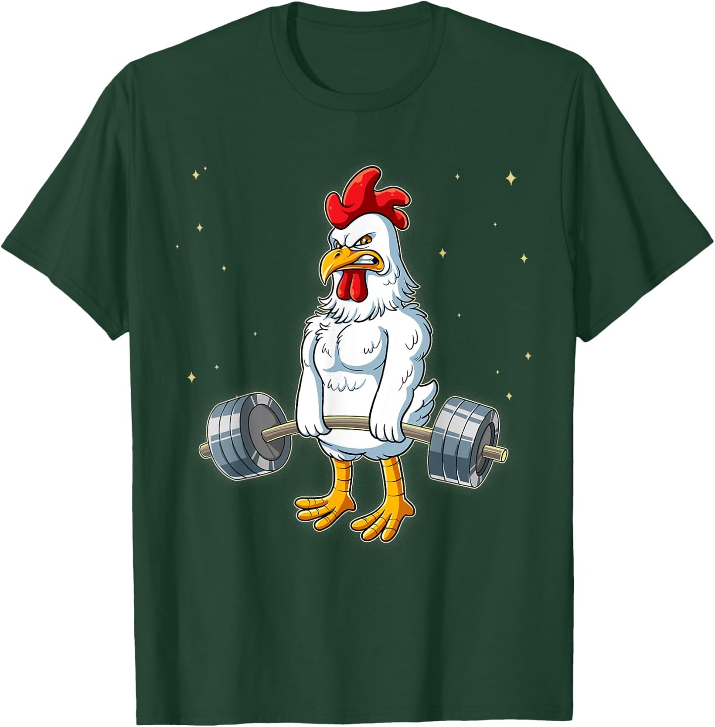 Chicken Gym Weight Training Deadlift T-Shirt - T-Shirt | Forest