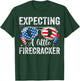 Funny 4th of July Pregnancy Expecting A Little Firecracker T-Shirt - T-Shirt | Forest