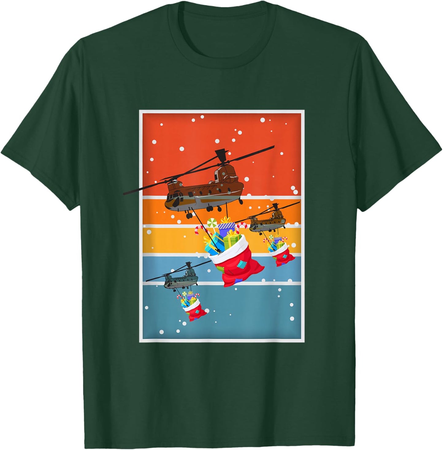 Smeen Designs Merry Christmas -Adults Kids Black Cotton Polyester Short Sleeve T-Shirt - T-Shirt | Forest