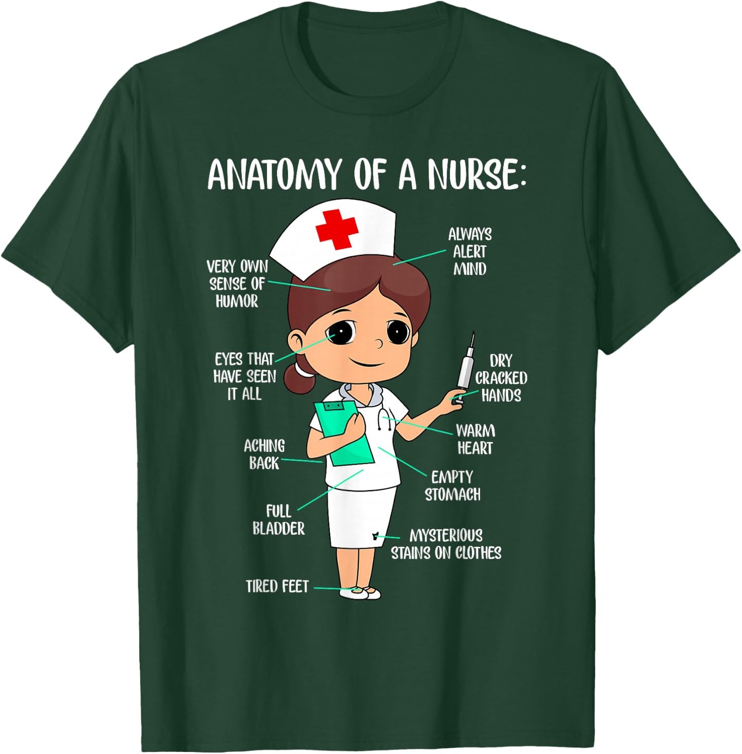 The Anatomy of a Nurse T-Shirt - T-Shirt | Forest