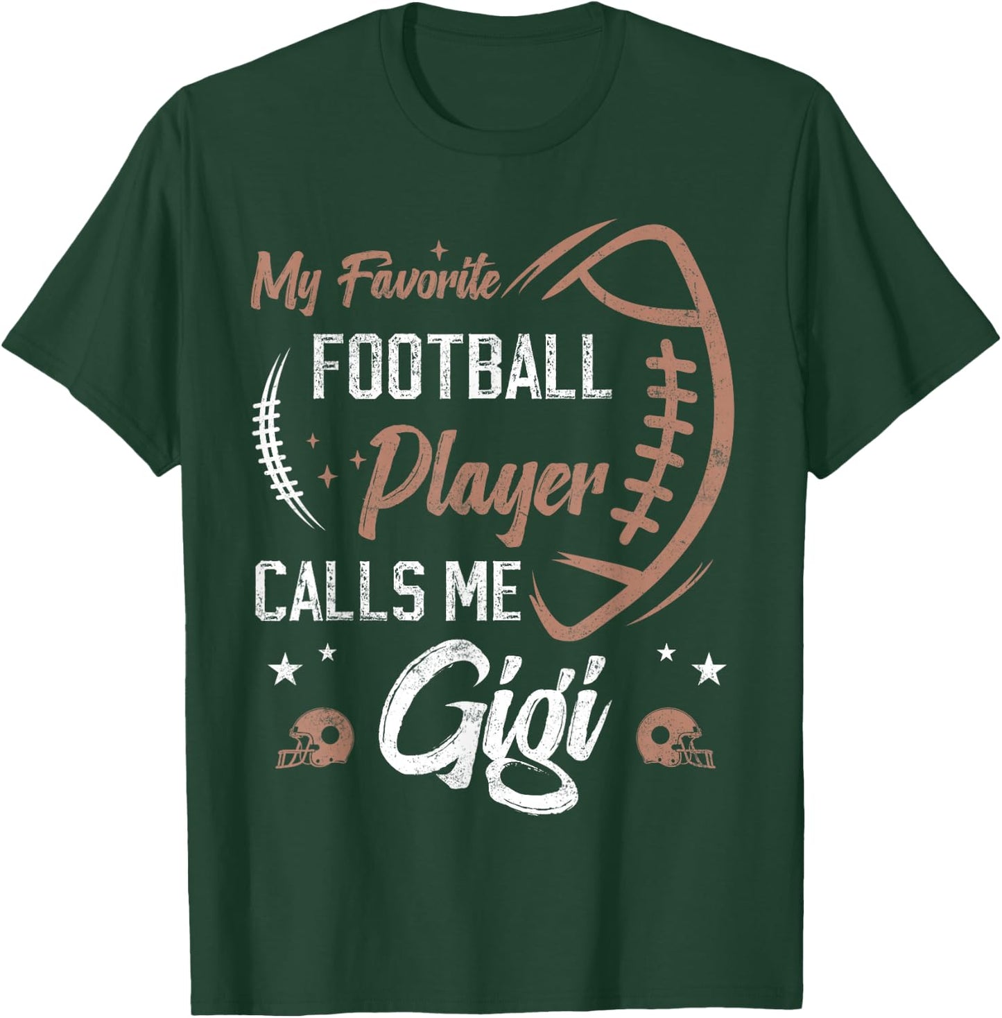my favorite Football player calls me gigi funny grandma T-Shirt - T-Shirt | Forest