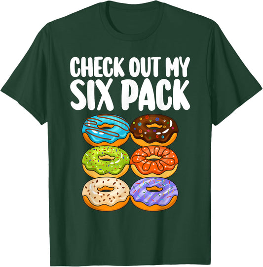 Funny Donut Art Women Doughnut Lover Gym Six Pack T-Shirt - T-Shirt | Forest