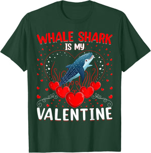 Whale Shark Is My Valentine Heart Whale Shark Valentine T-Shirt - T-Shirt | Forest