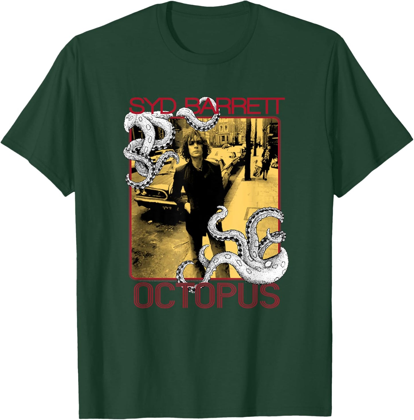 Syd Barrett -Adults Black Cotton 100% Small Classic Fit Short Sleeve Graphic T-Shirt - T-Shirt | Forest