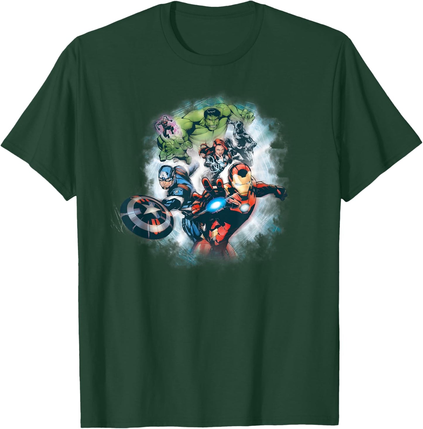 Marvel Avengers Assemble Team Full Color T-Shirt - T-Shirt | Forest