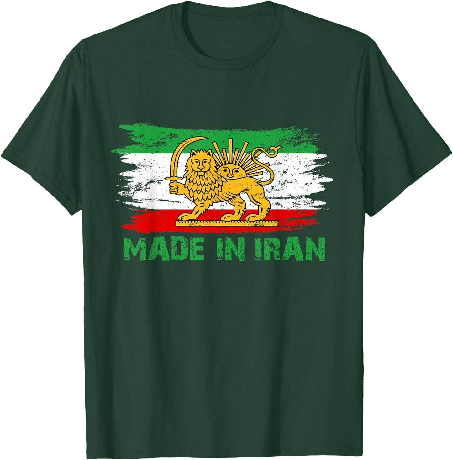 Iran and Iranian Flag Lion Persian T-Shirt - T-Shirt | Forest