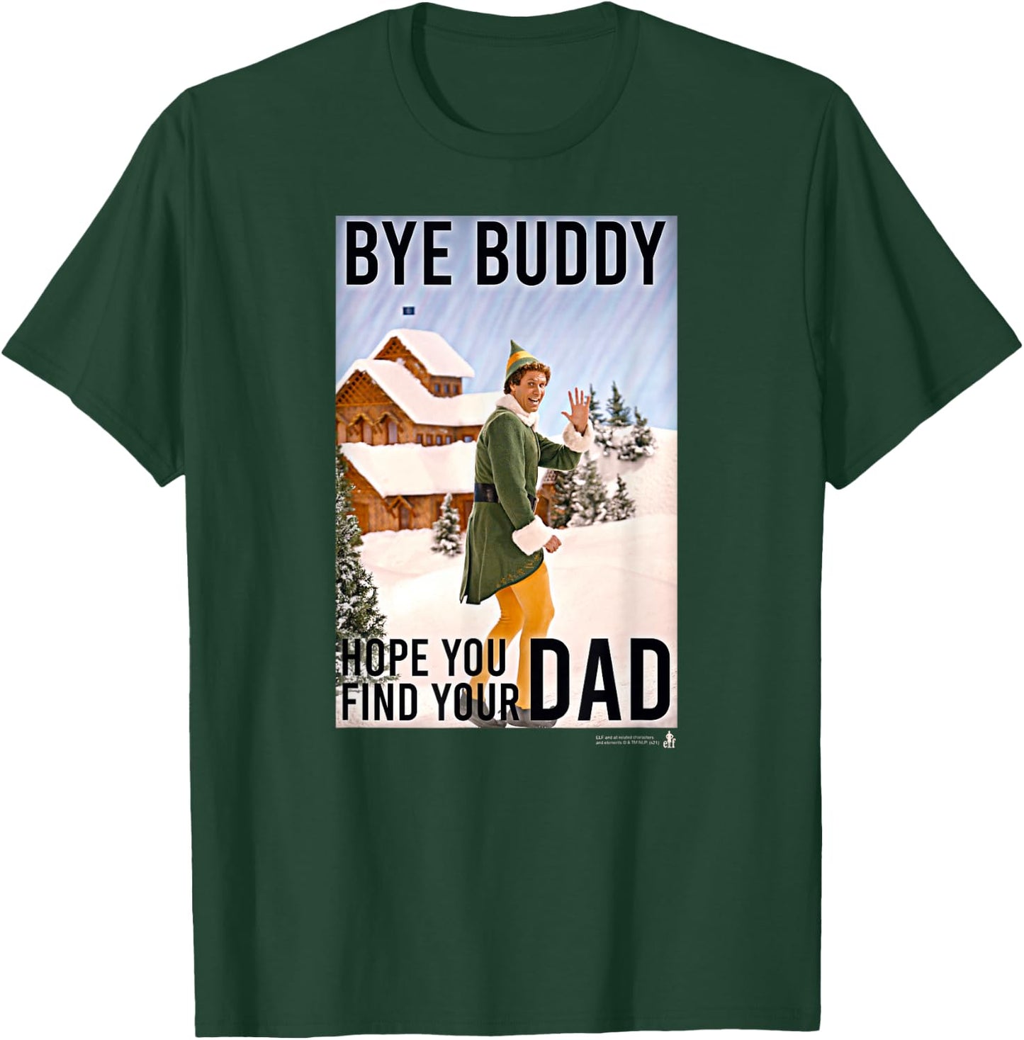 Elf Bye Buddy Heading Home for the Holidays Funny Christmas T-Shirt - T-Shirt | Forest