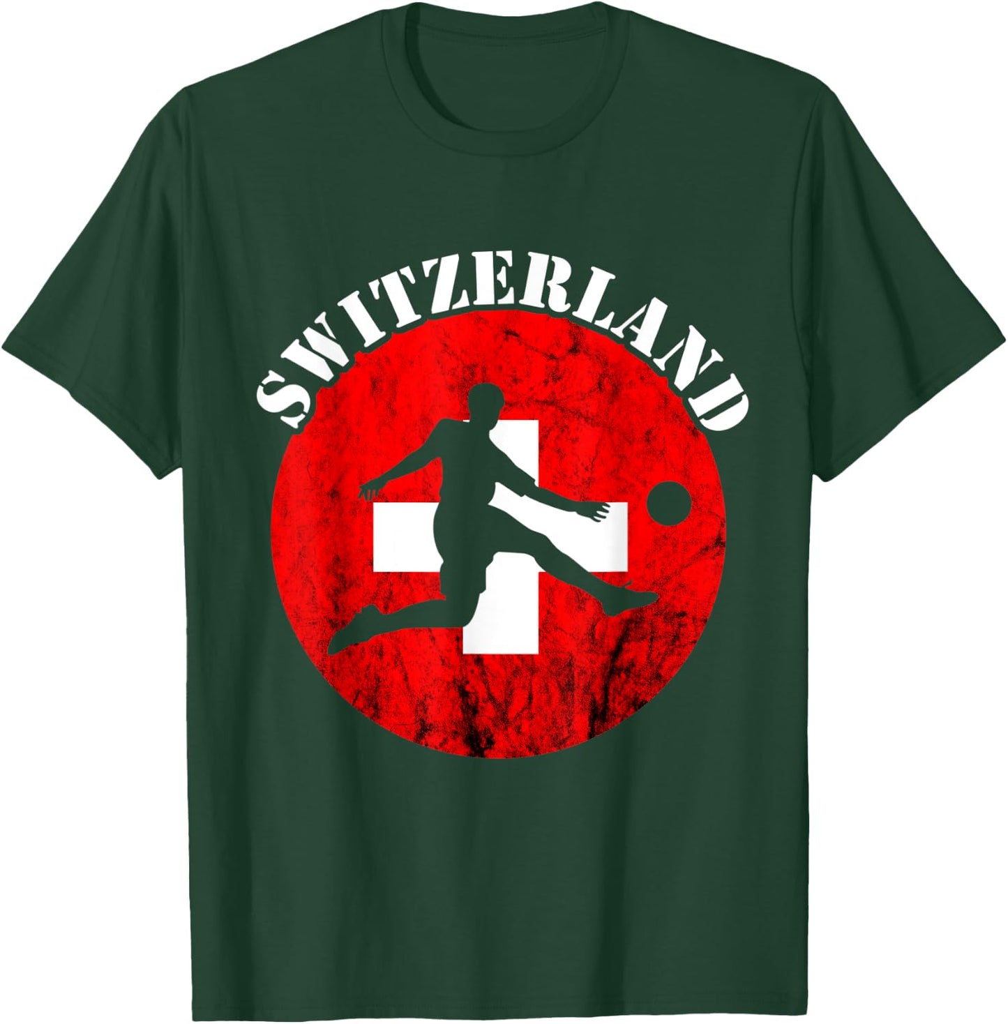 Switzerland Flag Swiss Football Team Swiss Flag Swiss Pride T-Shirt - T-Shirt | Forest