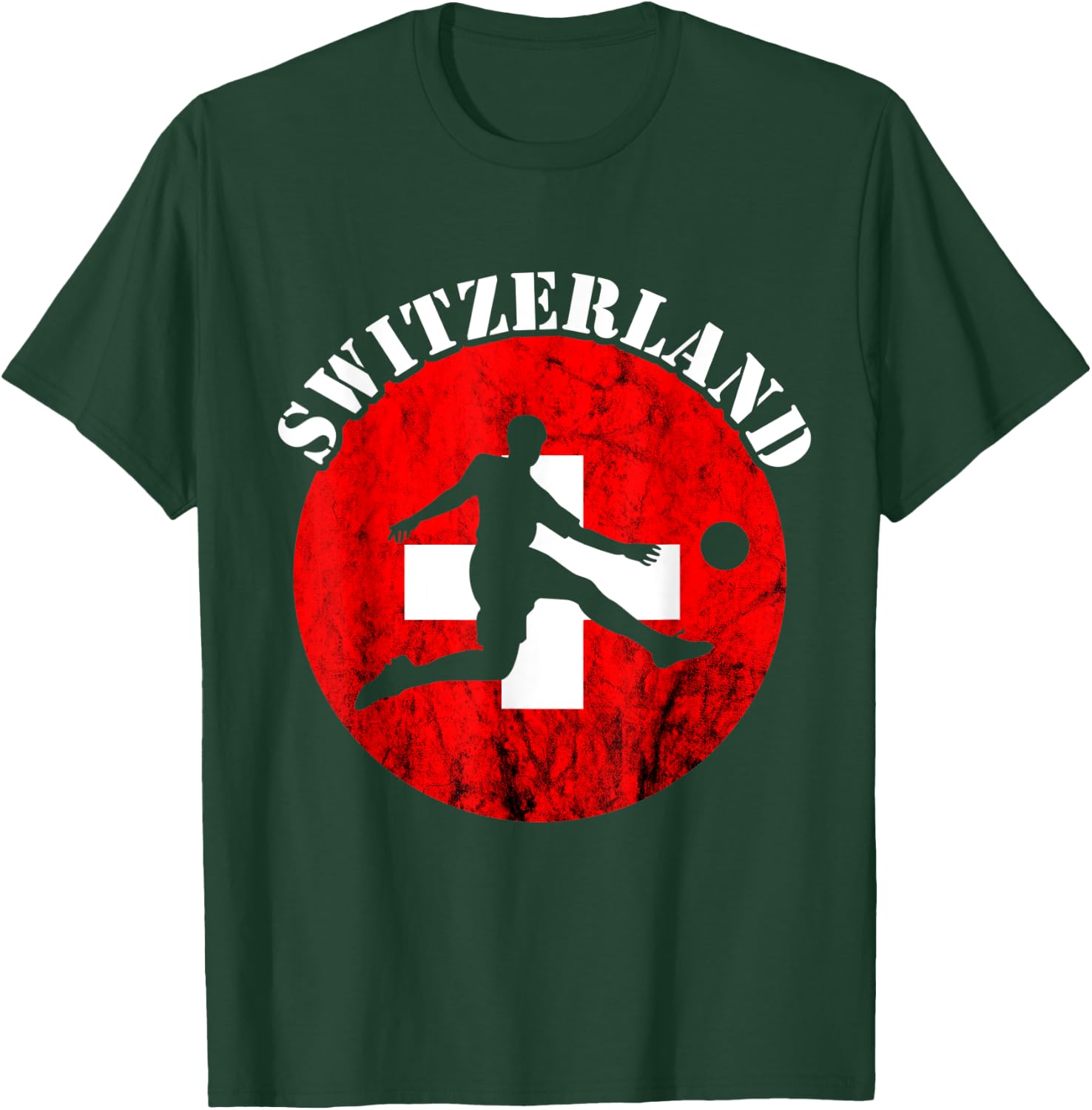 Switzerland Flag Swiss Football Team Swiss Flag Swiss Pride T-Shirt - T-Shirt | Forest