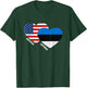 Estonia Flag Shirt Estonian American Pride Vintage T-Shirt - T-Shirt | Forest