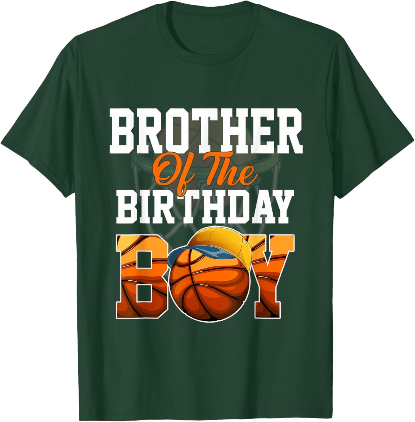 Family Baller B-day Party Brother Basketball Birthday Boy T-Shirt - T-Shirt | Forest