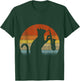 Funny Saxophone Cat Musician Jazz Music Lover Retro Vintage T-Shirt - T-Shirt | Forest