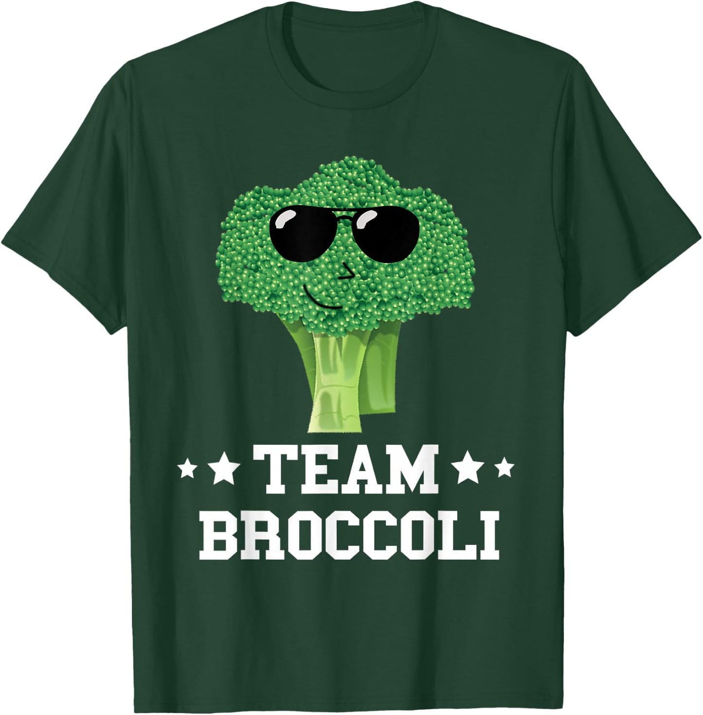 Team Broccoli Sunglass Vegan Green Vegetable Broccoli Lover T-Shirt - T-Shirt | Forest