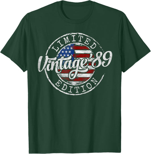 Vintage 1989 36th Birthday Gifts Women 36 Year Old T-Shirt - T-Shirt | Forest