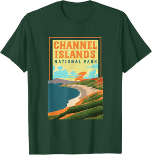 Channel Islands California WPA National Parks Poster Retro T-Shirt - T-Shirt | Forest