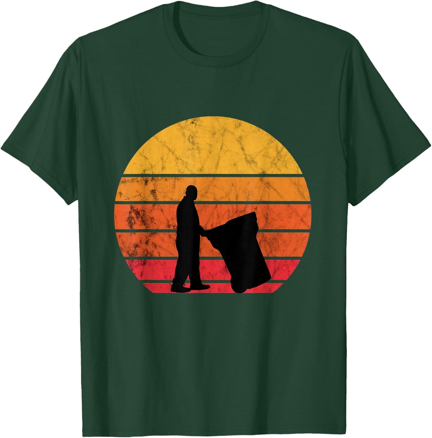 Garbage Man Trash Retro Vintage Sunset Garbage Truck T-Shirt - T-Shirt | Forest