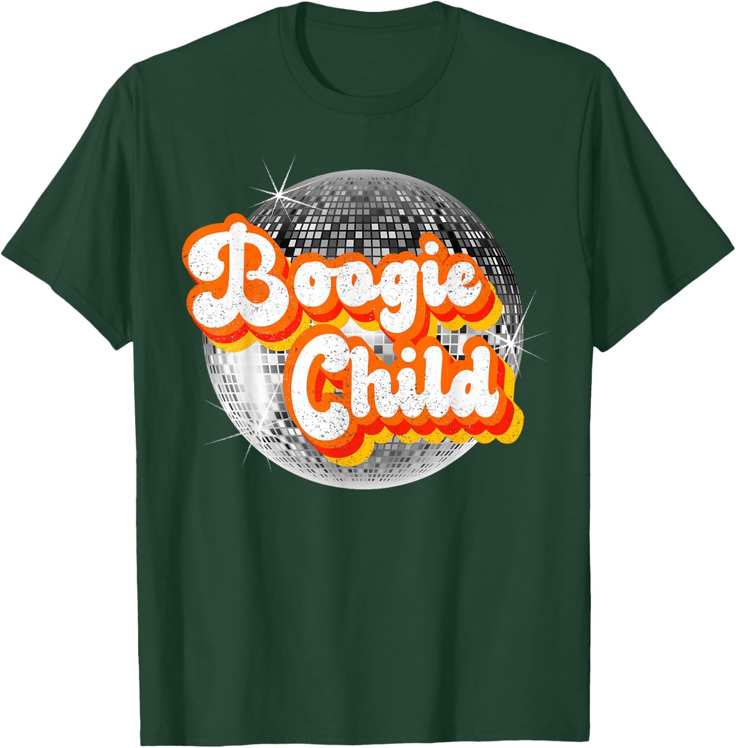 Funky Vintage Retro Disco Dancer 70s Boogie Child Party Time T-Shirt - T-Shirt | Forest