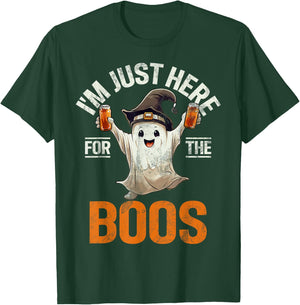 Just Here For The Boos Halloween Costume Funny Halloween T-Shirt - T-Shirt | Forest