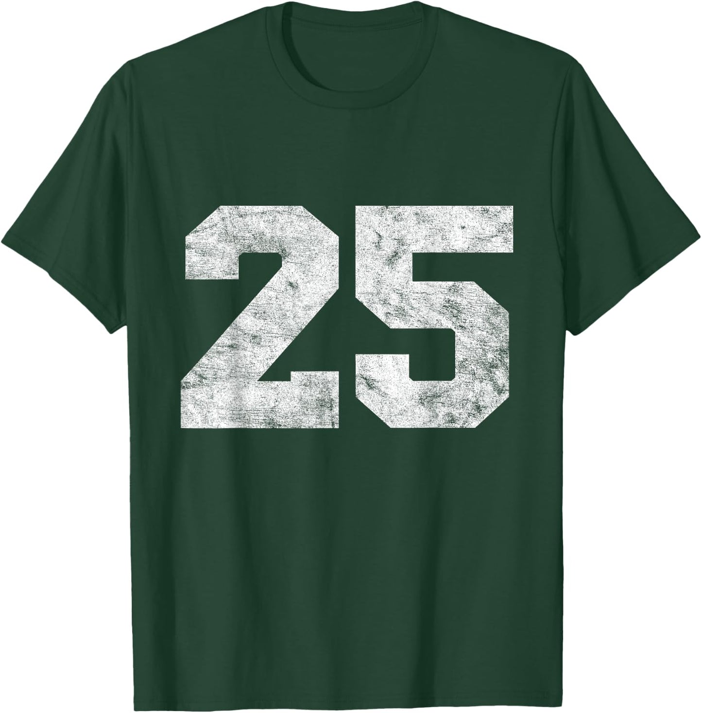 Vintage Lucky Number 25 Birthday Sports Player Team Athlete T-Shirt - T-Shirt | Forest