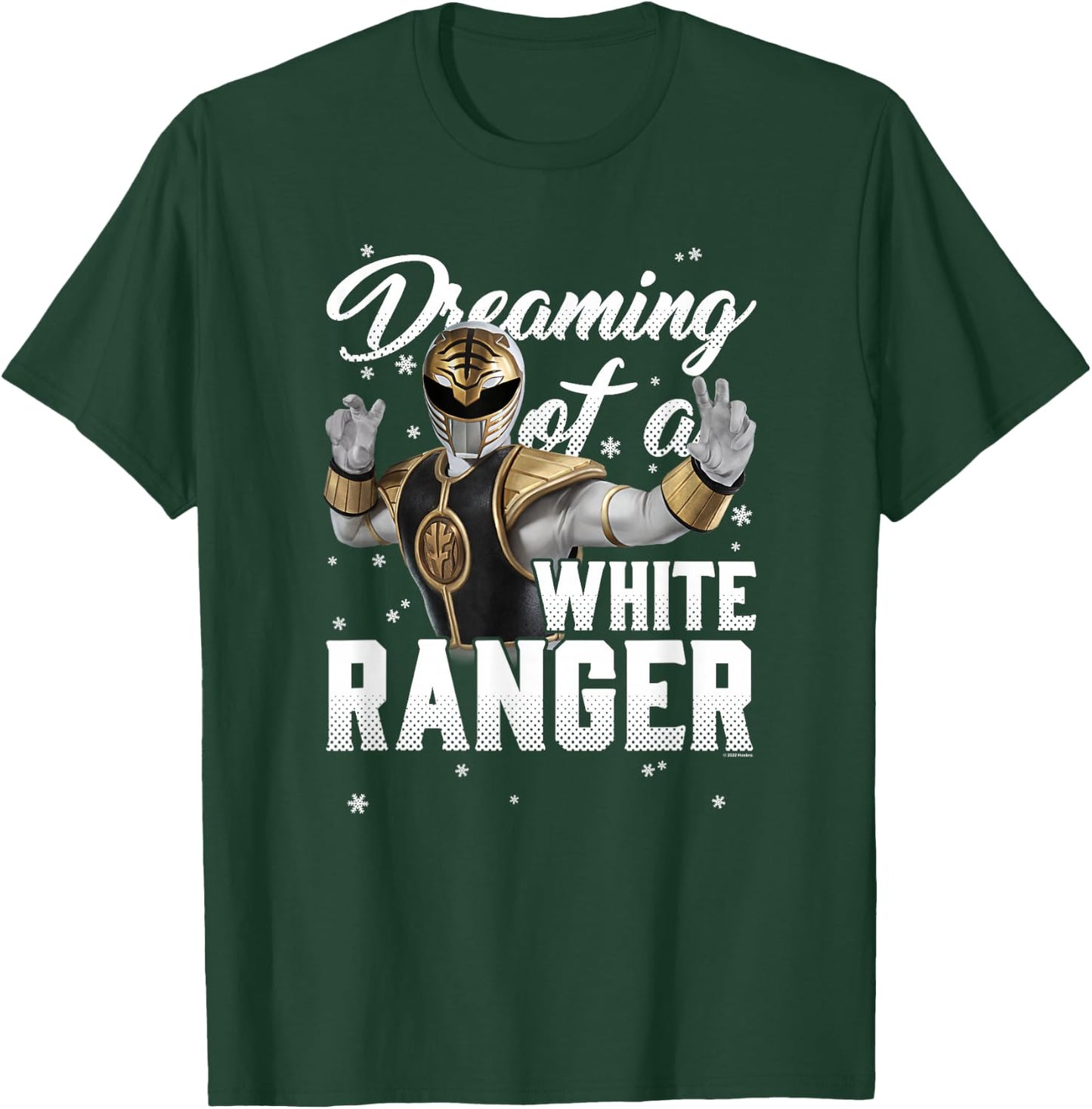 Power Rangers Christmas Dreaming of A White Ranger T-Shirt - T-Shirt | Forest