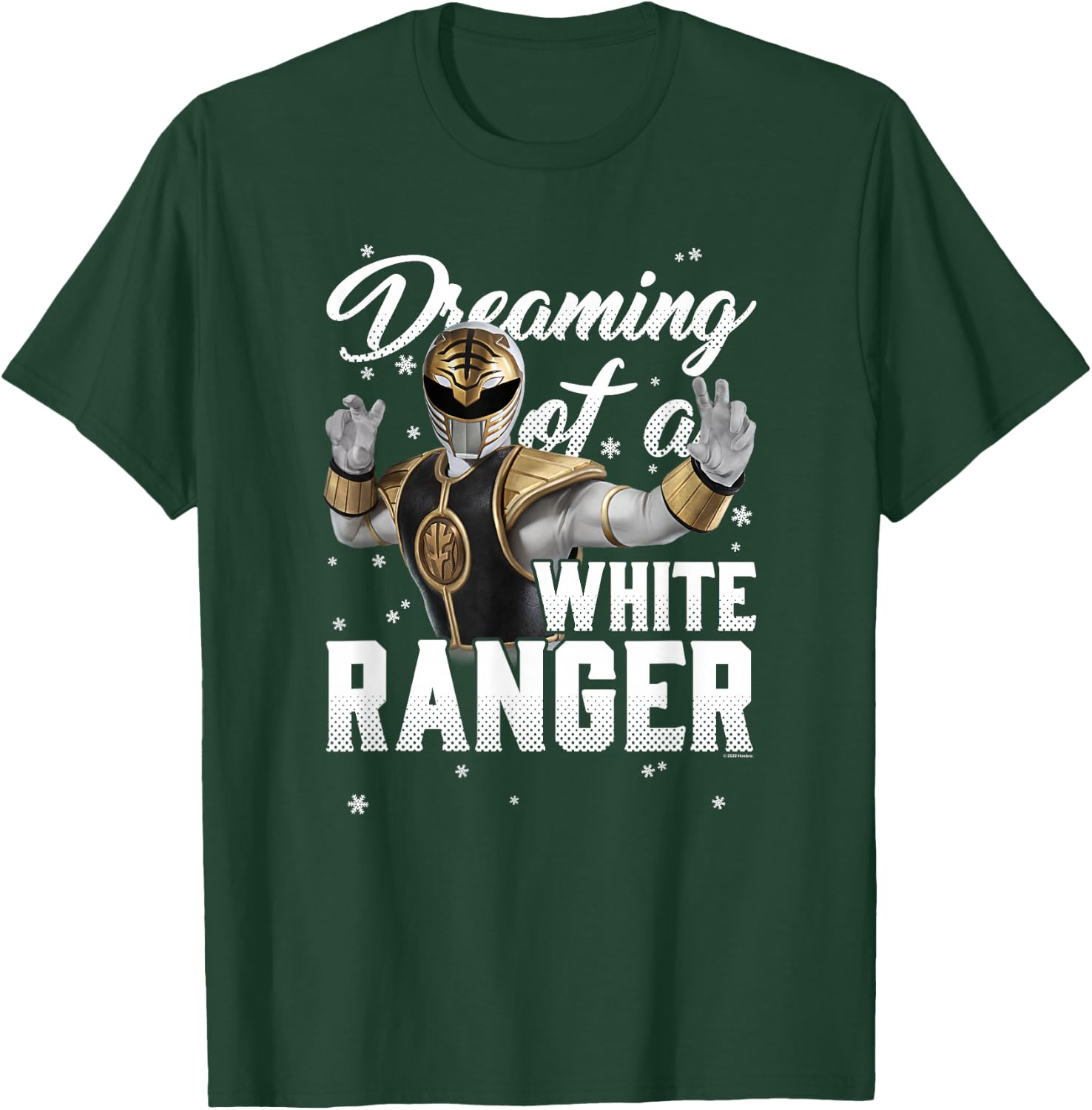 Power Rangers Christmas Dreaming of A White Ranger T-Shirt - T-Shirt | Forest