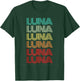 First Name LUNA Girl Retro Personalized Groovy 60s Birthday T-Shirt - T-Shirt | Forest