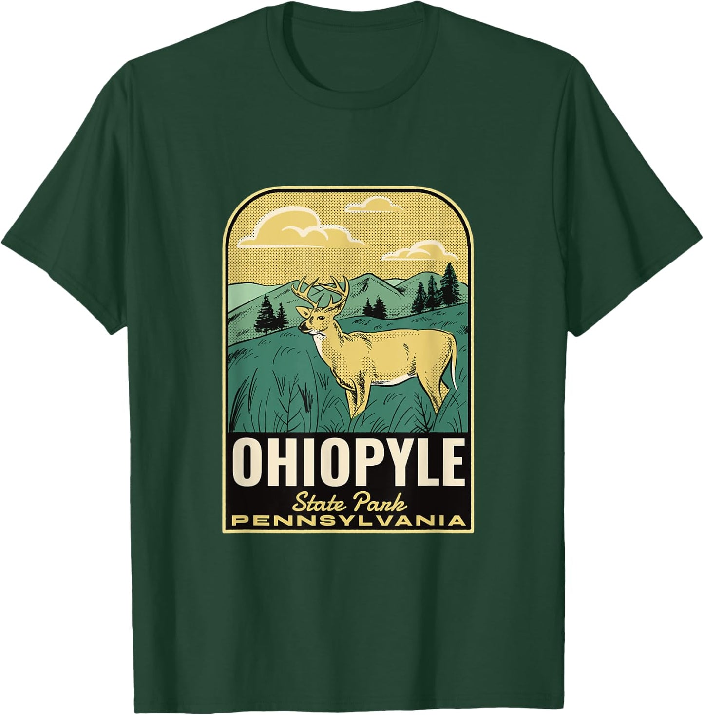 Ohiopyle State Park PA Vintage Travel T-Shirt - T-Shirt | Forest