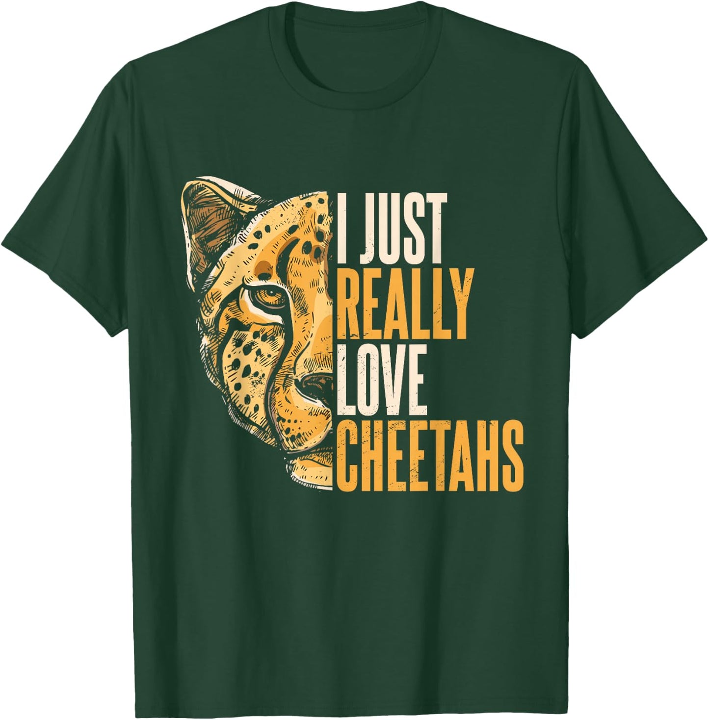 Cheetah Face Leopard Wildlife Men Women Kids T-Shirt - T-Shirt | Forest
