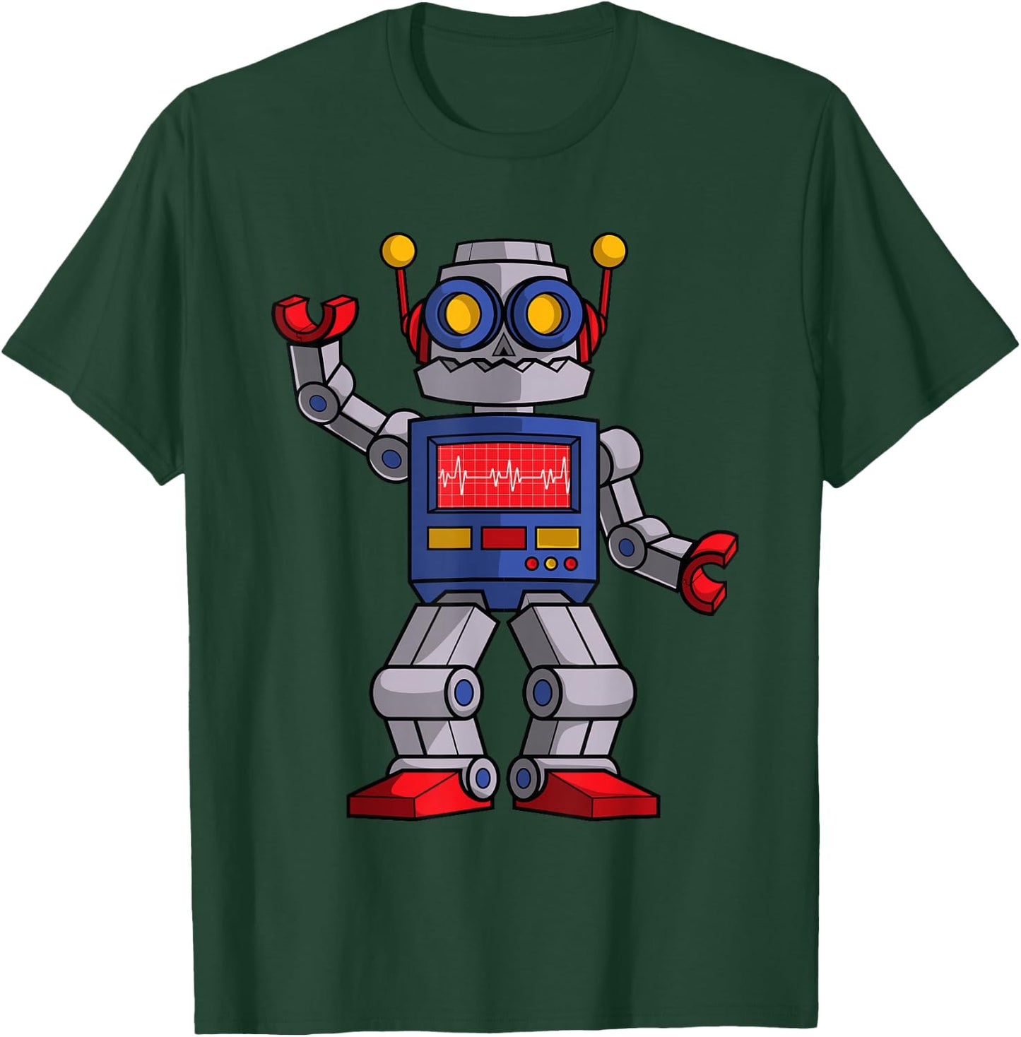 Funny Robot Design for Kids Boys Girls Robotics Bot Lovers Small T-Shirt - T-Shirt | Forest