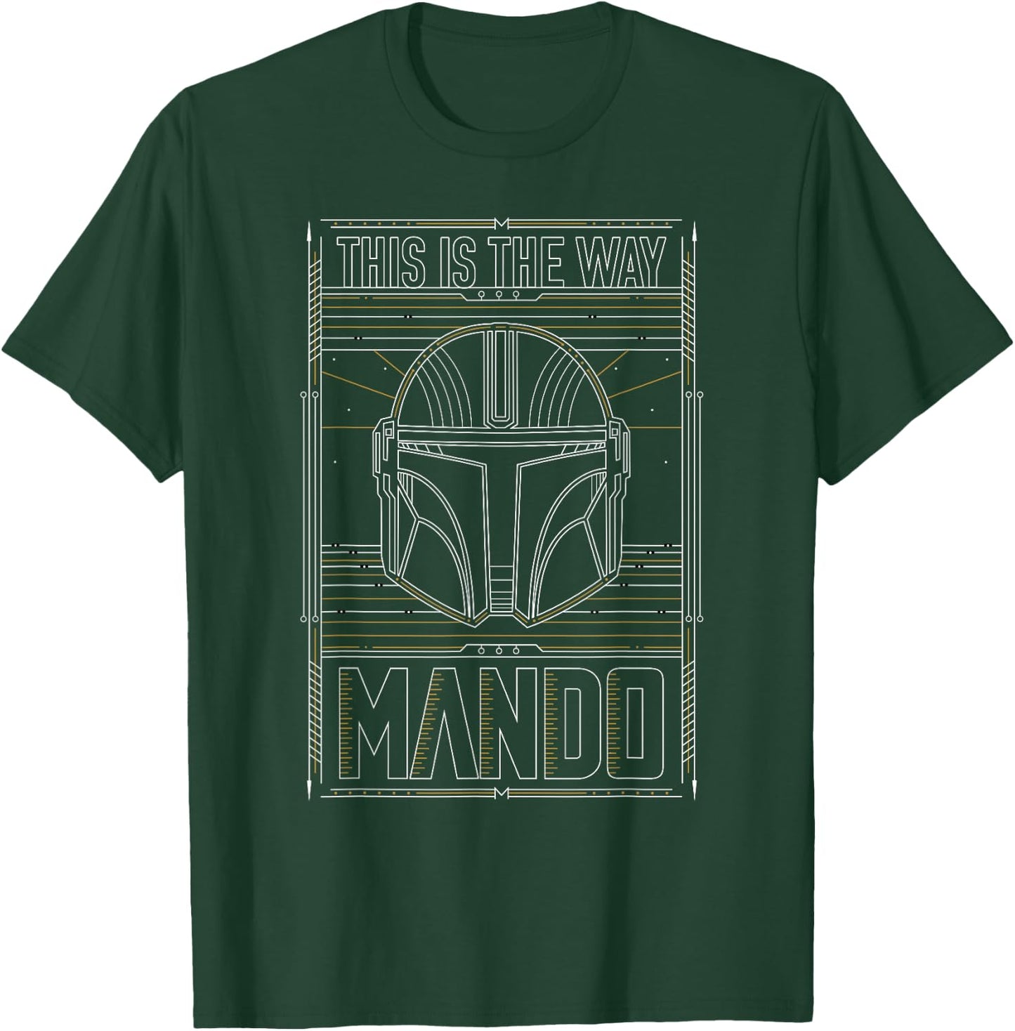 Star Wars: The Mandalorian This Is The Way Line Art Badge T-Shirt - T-Shirt | Forest