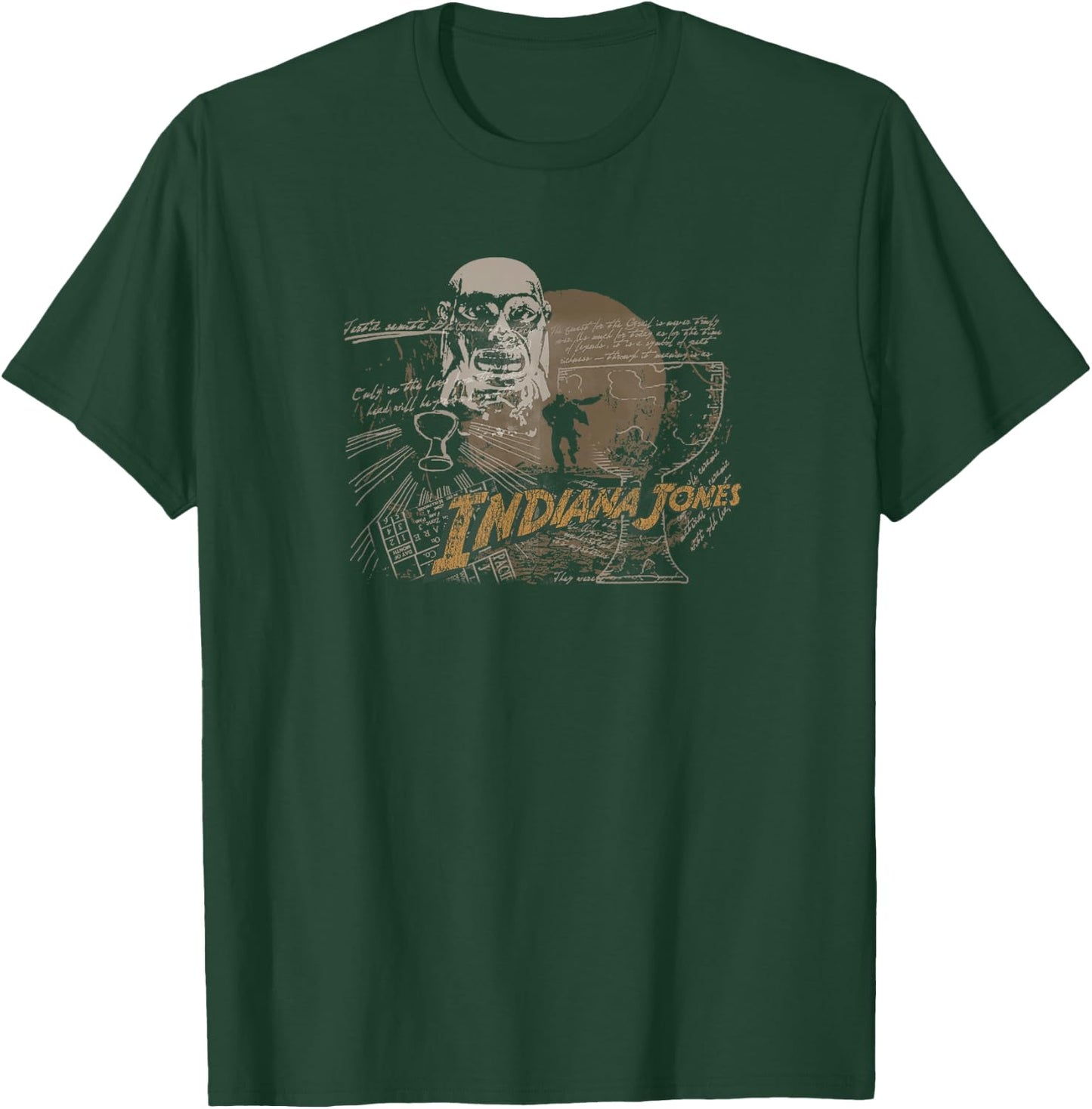 Indiana Jones Raiders of The Lost Ark Vintage Distressed T-Shirt - T-Shirt | Forest