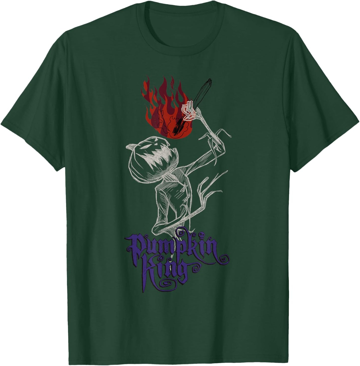 Disney The Nightmare Before Christmas Pumpkin King Torch T-Shirt - T-Shirt | Forest