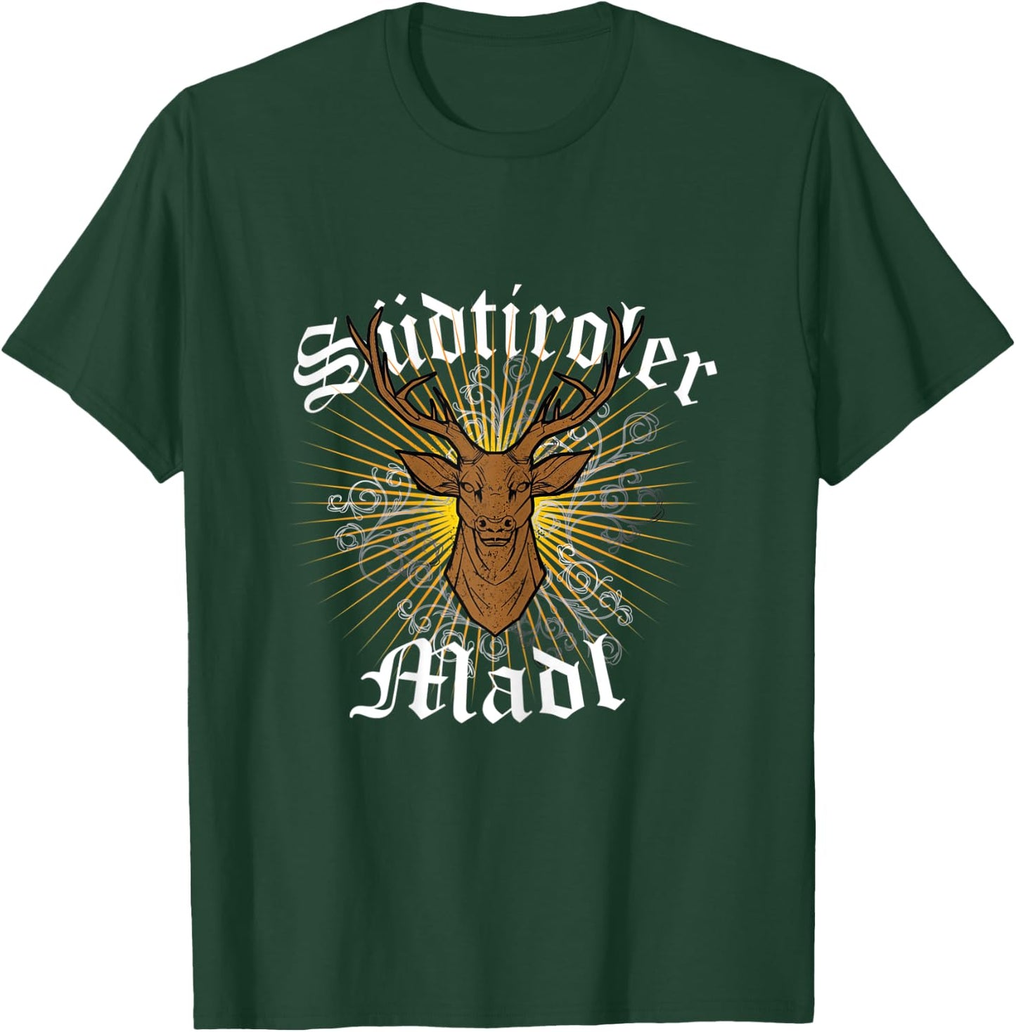 South Tyrol Women's with Stag Head South Tyrolean T-Shirt - T-Shirt | Forest