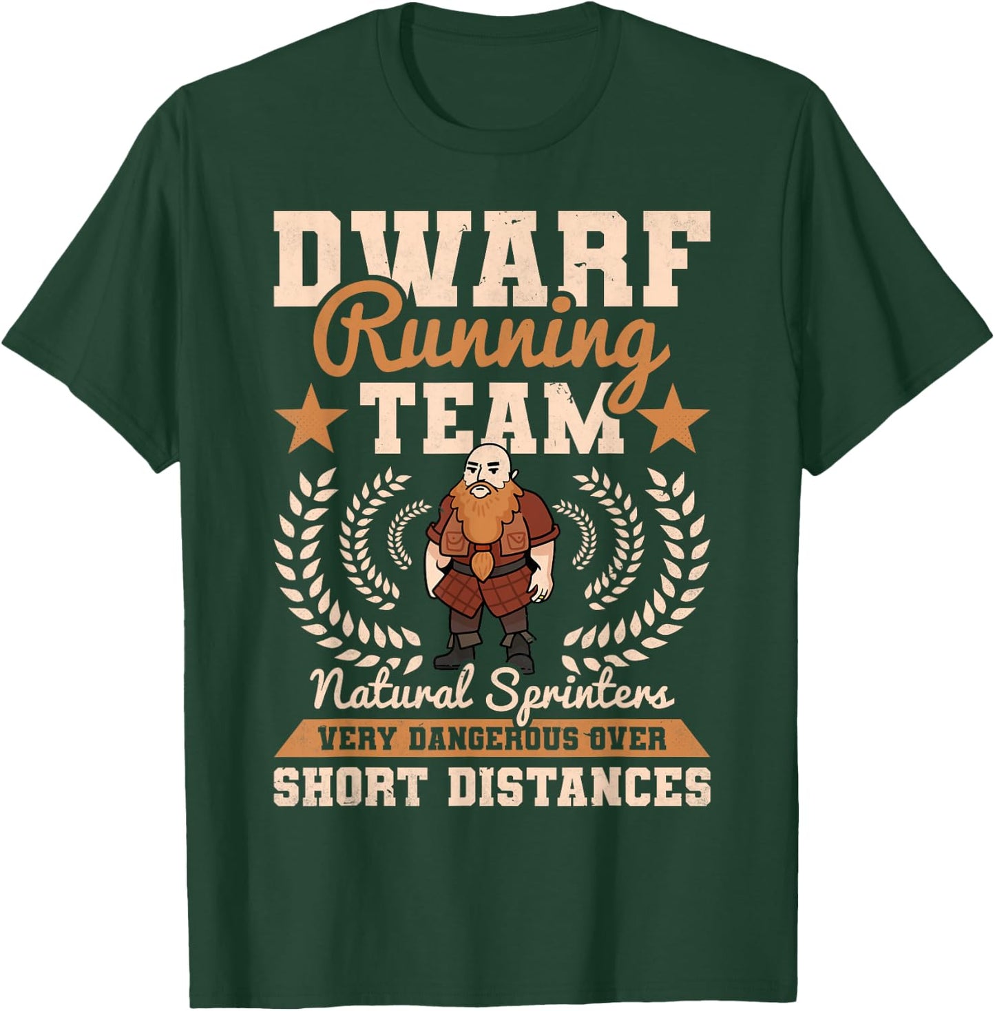 Dwarf Running Team Natural, Mythical Creatures, Monster T-Shirt - T-Shirt | Forest