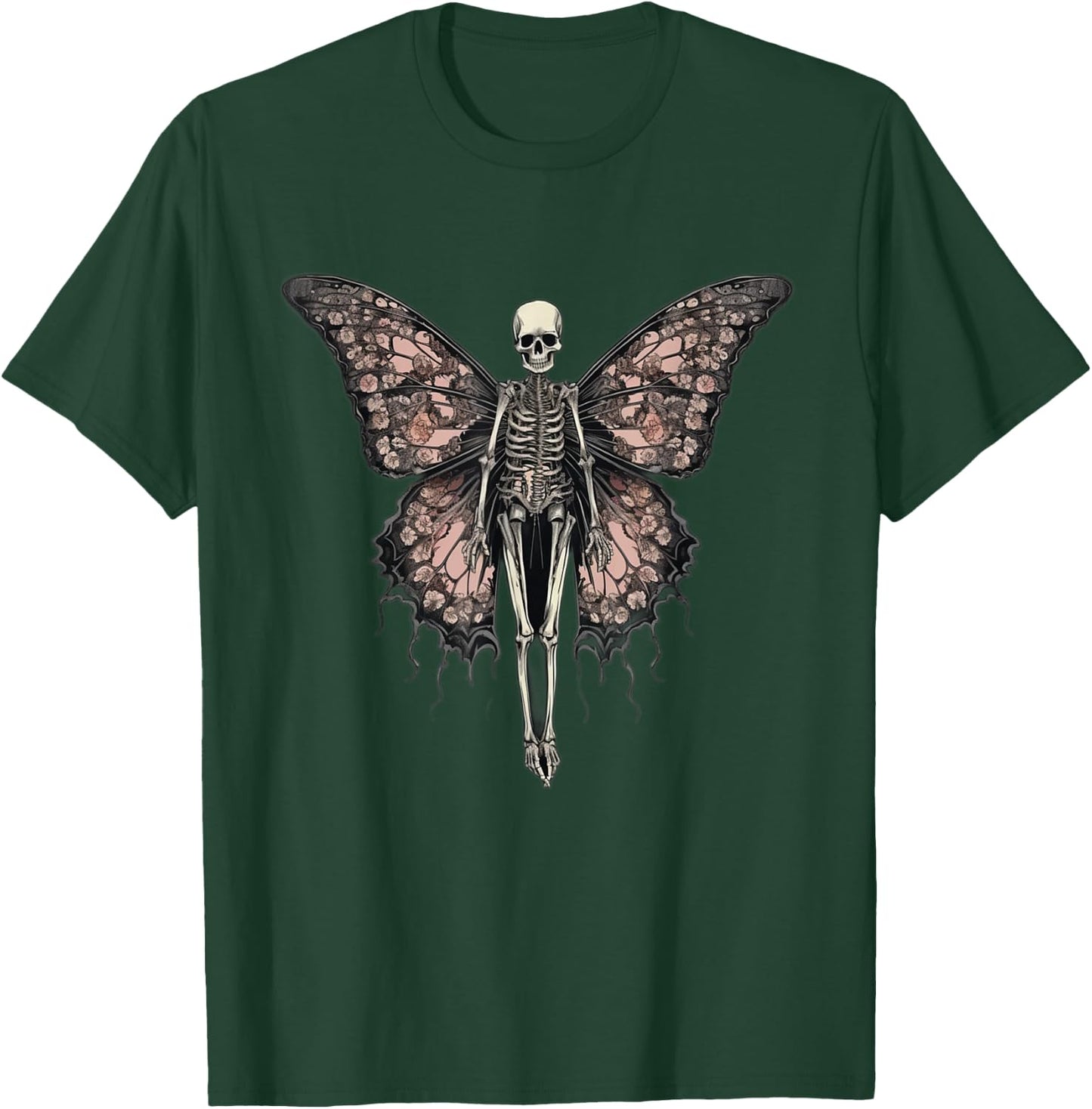 Butterfly Fairy Grunge Fairycore Aesthetic Skeleton Goth T-Shirt - T-Shirt | Forest