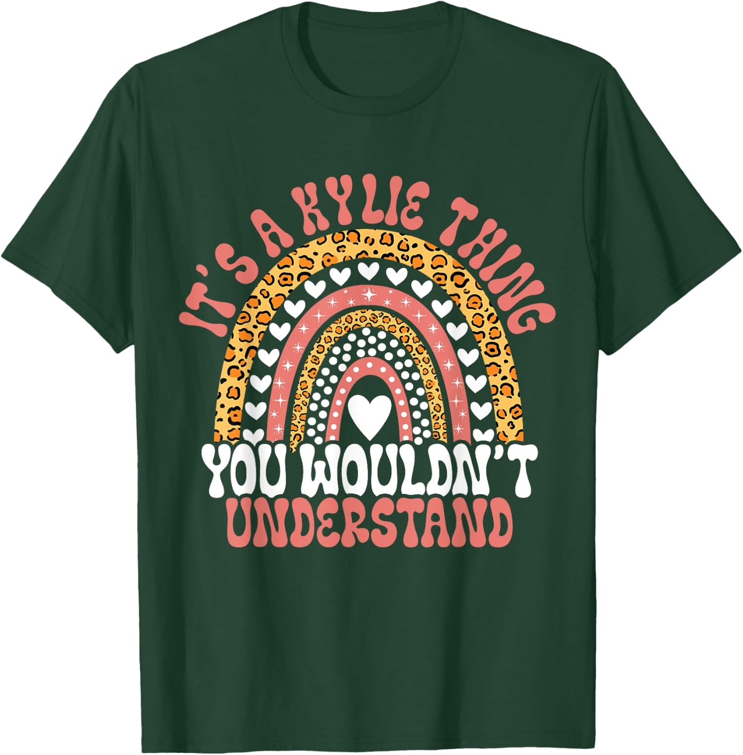 Funny Kylie Name Leopard Funny Kylie Birthday Quote Kylie T-Shirt - T-Shirt | Forest