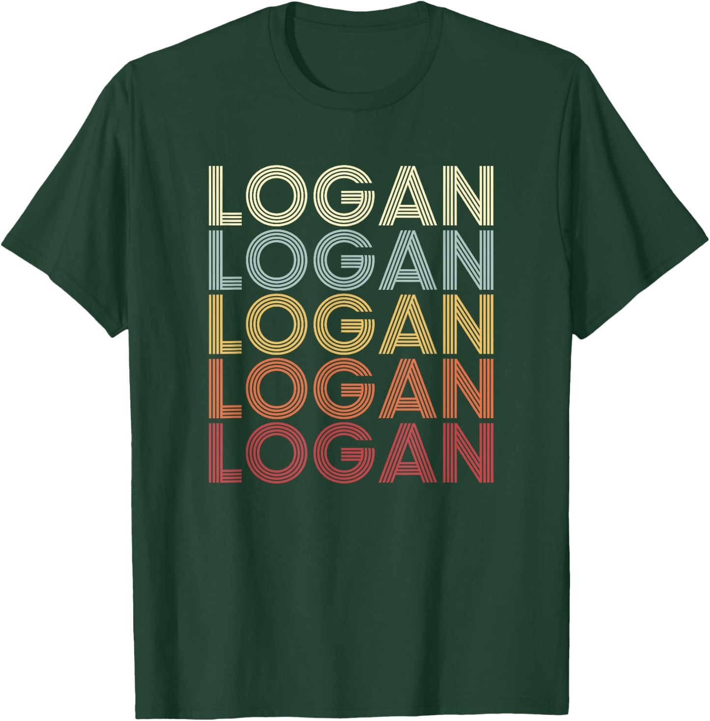 Logan Utah Logan UT Retro Vintage Text T-Shirt - T-Shirt | Forest
