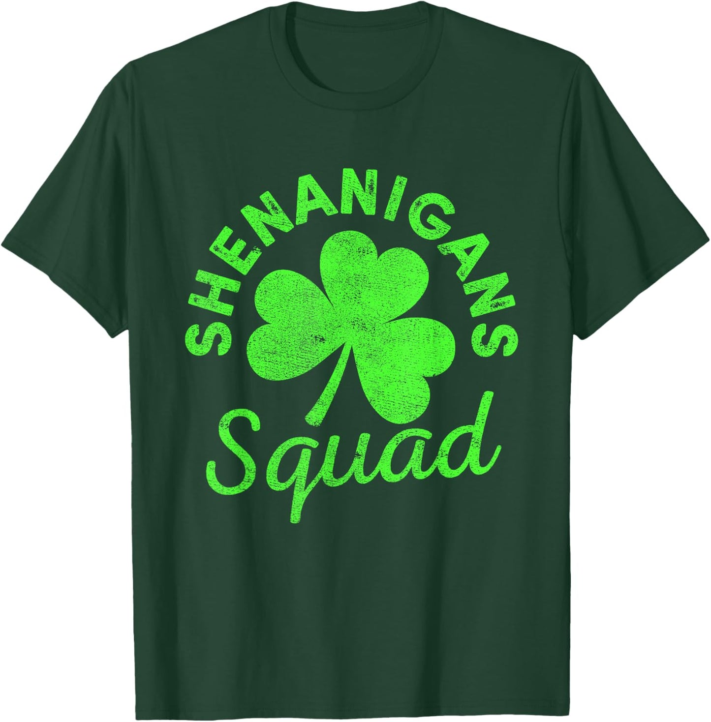 Shenanigans Squad Green Clover St Patricks Day Men Women T-Shirt - T-Shirt | Forest