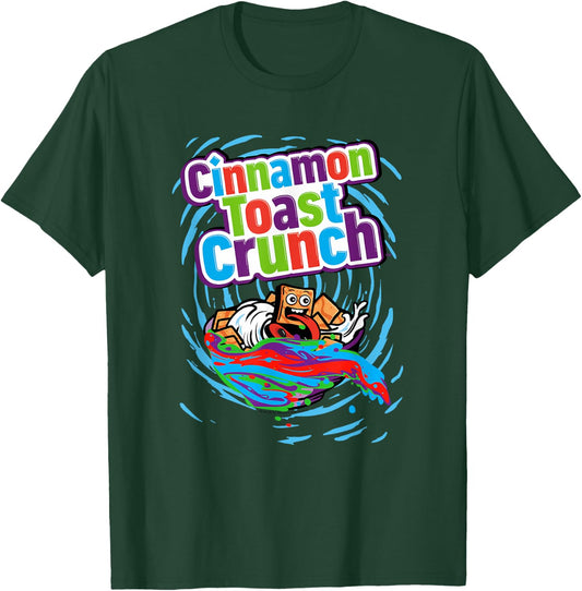 Cinnamon Toast Crunch Surfing Breakfast Cereal Color Logo T-Shirt - T-Shirt | Forest