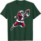 Santa Claus Playing American Football Christmas Football Fan T-Shirt - T-Shirt | Forest