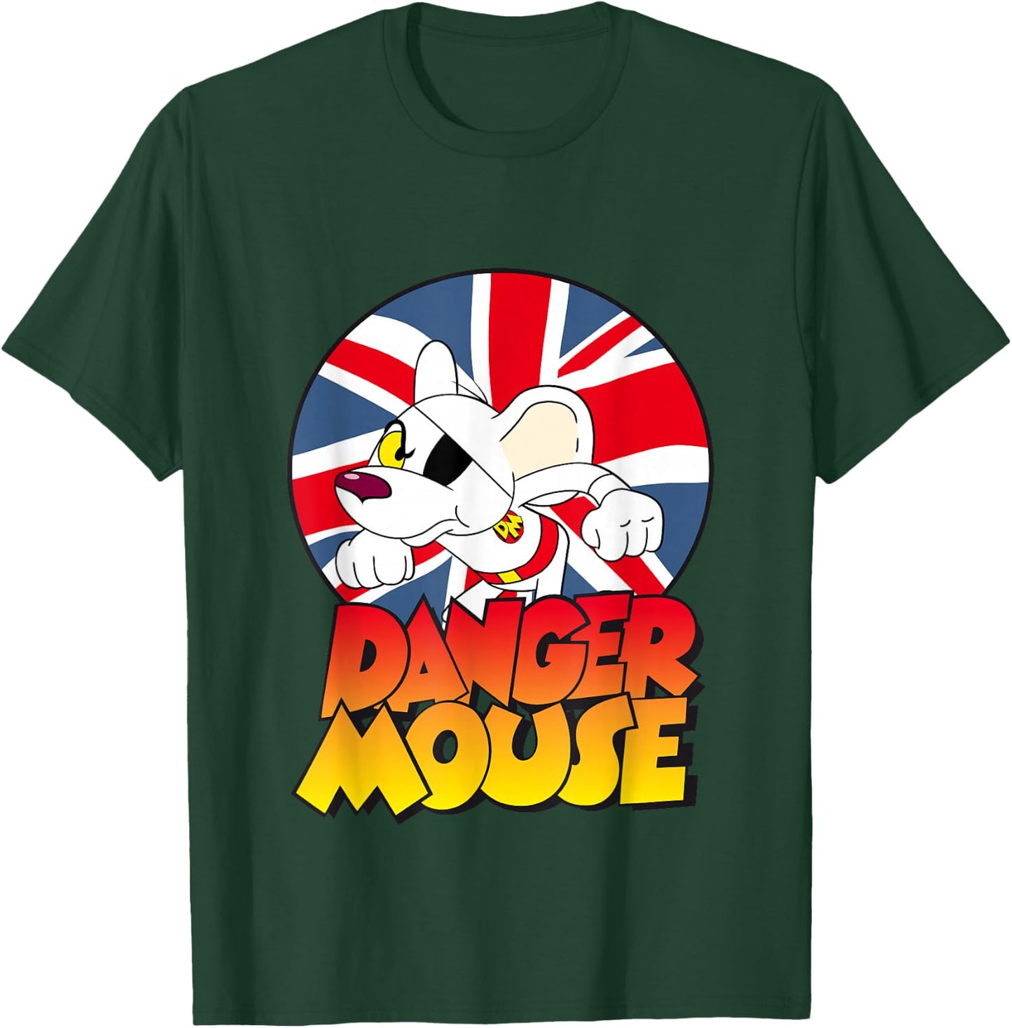 Danger Mouse Union Jack Circle T-Shirt - T-Shirt | Forest