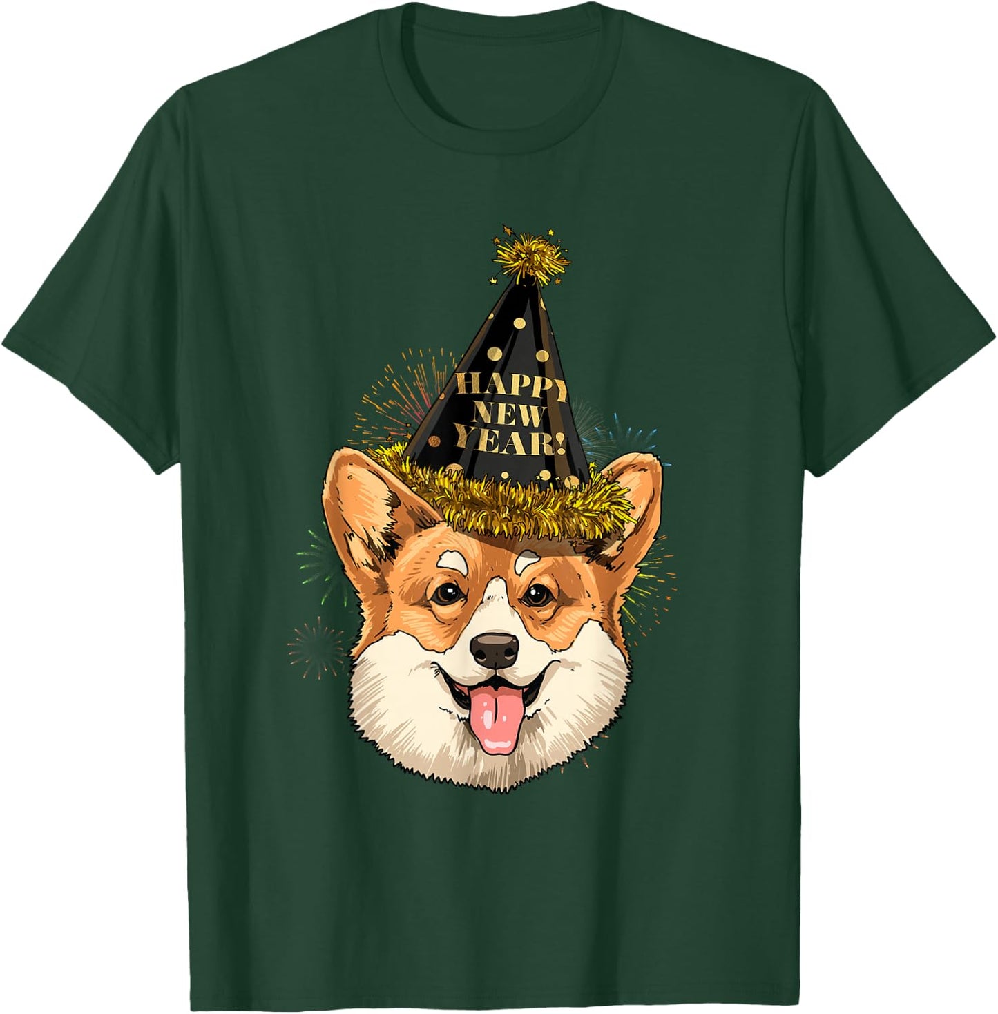 New Year Corgi New Year's Eve Party Countdown Corgi Lover T-Shirt - T-Shirt | Forest