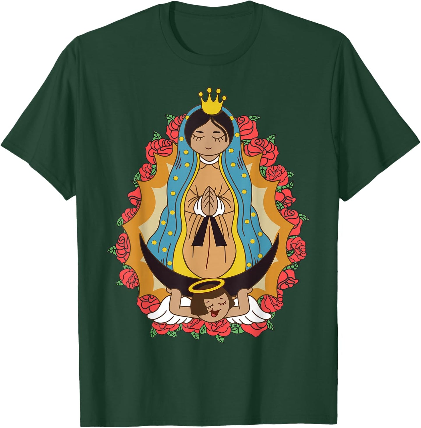 Cute Virgen de Guadalupe for Kids Women Our Lady Guadalupe T-Shirt - T-Shirt | Forest