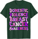 Groovy Domestic Violence And Breast Cancer Awareness Month T-Shirt - T-Shirt | Forest