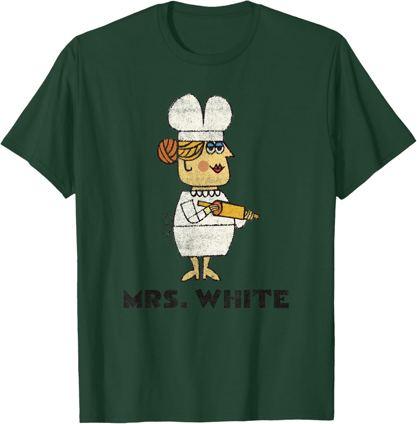 Clue Retro Mrs. White Portrait T-Shirt - T-Shirt | Forest