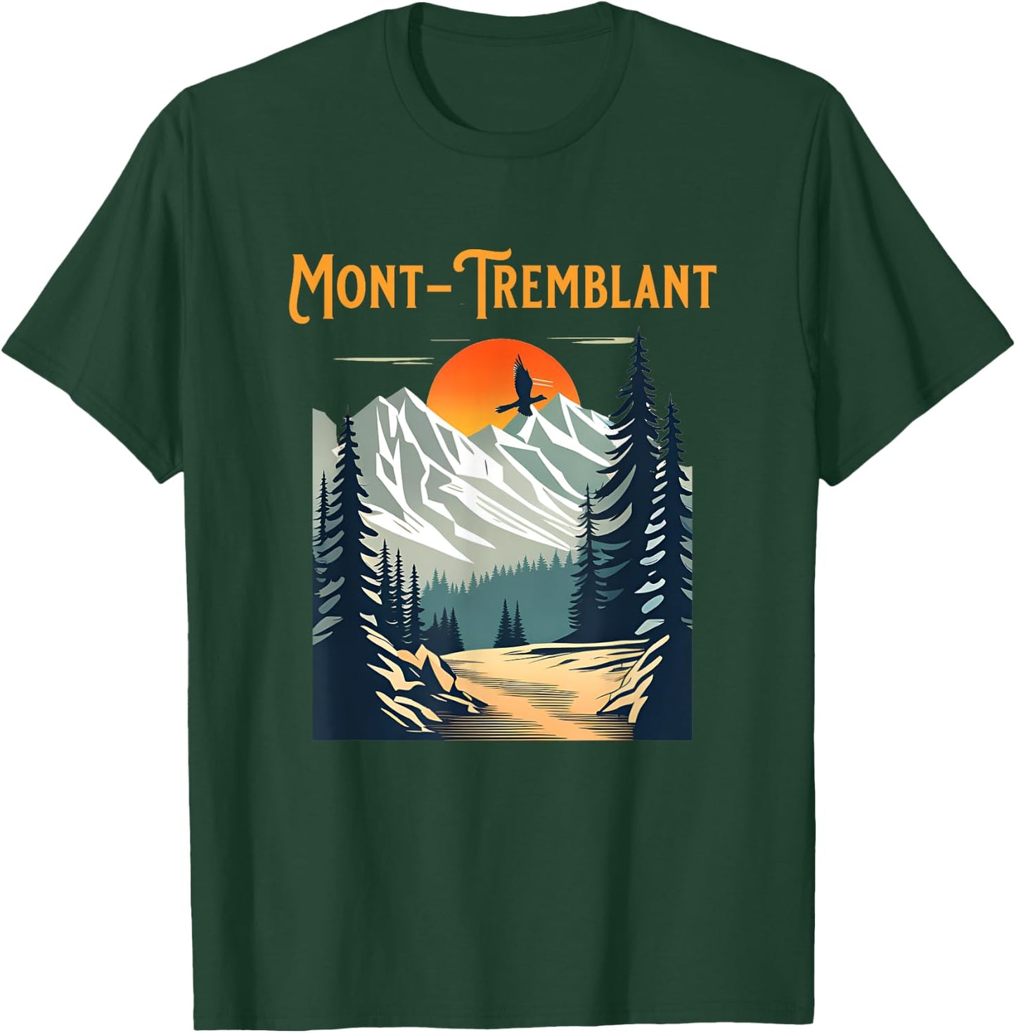 Vintage Mont-Tremblant Souvenir Hiking T-Shirt - T-Shirt | Forest
