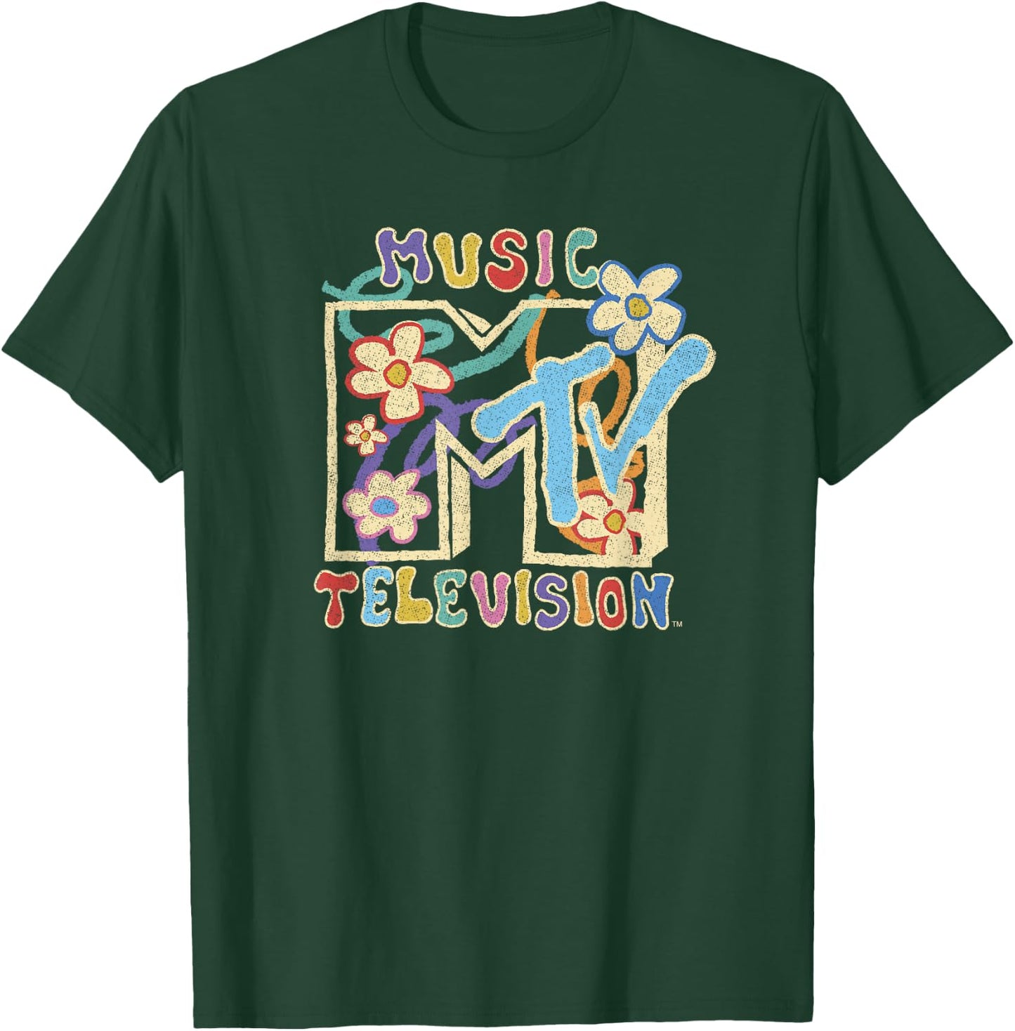 MTV Music Television Distressed Kid Drawn Classic Logo T-Shirt - T-Shirt | Forest
